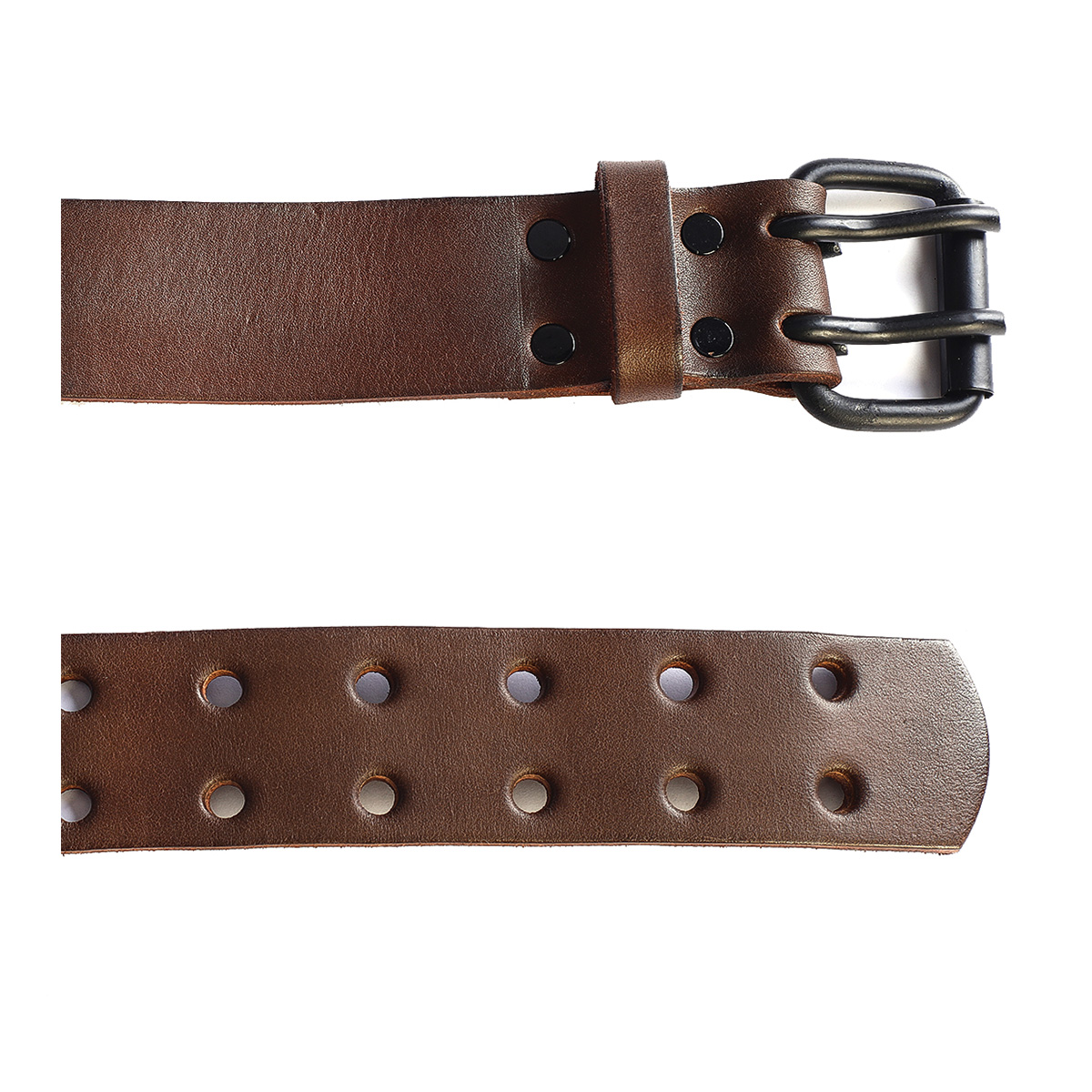 Cinturon Studebaker Born Cuero Marron Hebilla Negra - Imagen 5