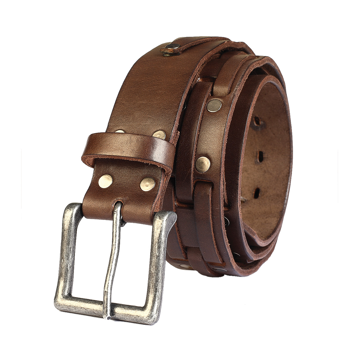 Cinturon Studebaker Thunder Cuero Marron - Imagen 4