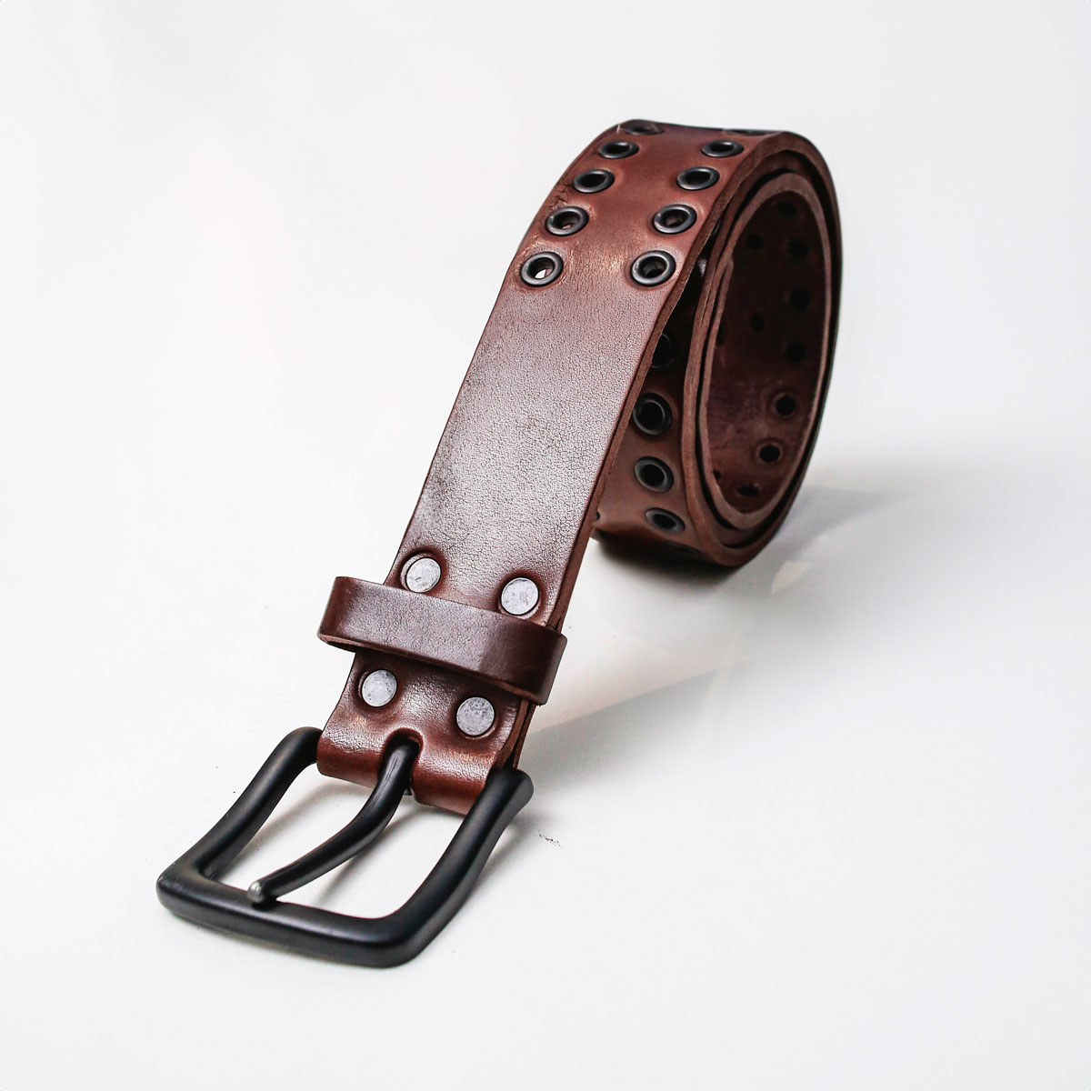 Cinturon Studebaker Magnum Cuero Vacuno Marron - Imagen 2