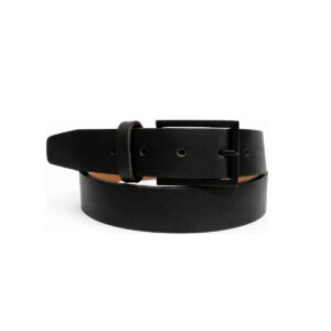 Cinturón Cuero Vacuno Hombre Hebilla Negra Studebaker Boss Negro