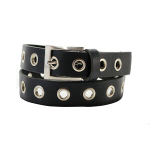 Cinturon Studebaker Ojal Cuero Negro